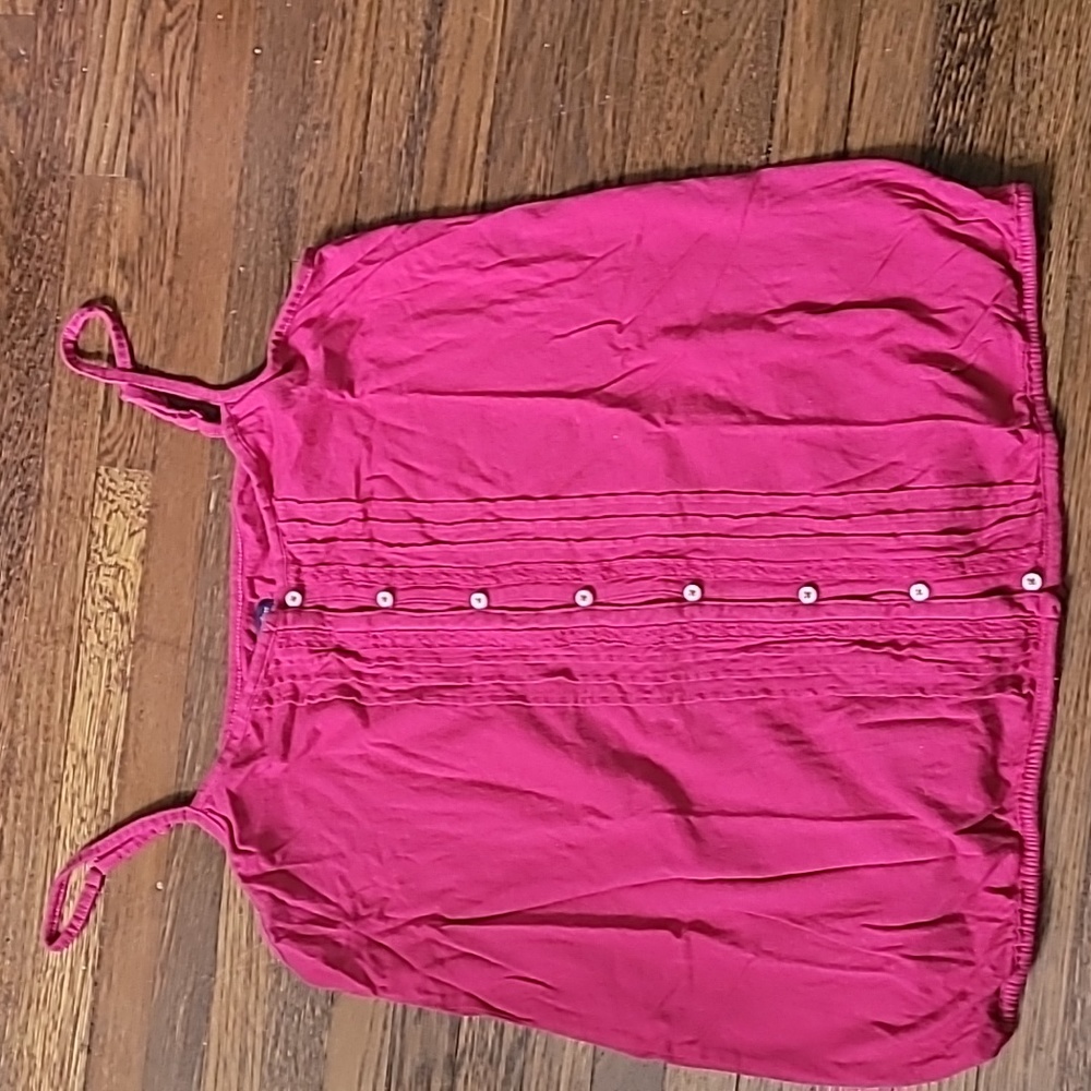 Spaghetti Strap hot pink tank top